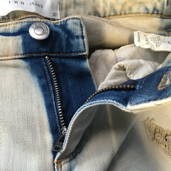 IRO Ajuste Terry Jeans Base Jarod Distressed Gray Jeans Size 27. NWT - Picture 14 of 14